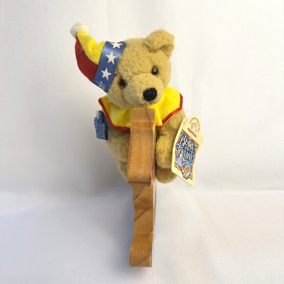 Applause Vintage Plush Teddy Bear Wood Rocking Horse Bears in Toyland 1976 - Picture 2 of 10